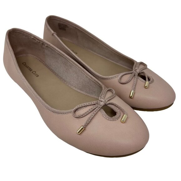 Charter Club Shoes - CC: Charter Club Bailynn Ballet Flats “Blushing Pink.” SZ 8.5 Bow detail.